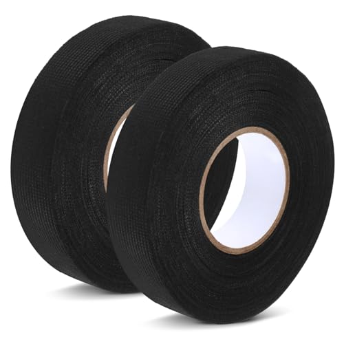 KOMBIUDA 5 Rollen Hochtemperatur Beständiges Kfz Kabelbaum Gewebeband Selbstklebendes Polyesterstoff Isolierband für Geräuschreduzierung und Kabelbefestigung im Auto von KOMBIUDA
