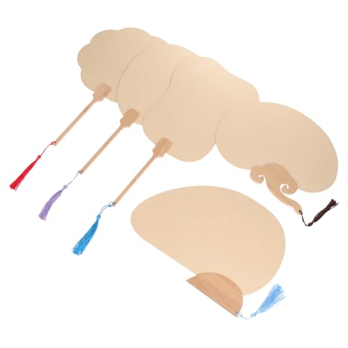 KOMBIUDA 5 Stück DIY Malpapier Fächer Chinesische Rundfächer Doppelseitig Blanko zum Malen und Basteln für Kreative Projekte KOMBIUDA 5 Stück DIY Malpapier Fächer Chinesische Rundfächer Doppelseitig Blanko zum Malen und Basteln für Kreative Projekte von KOMBIUDA