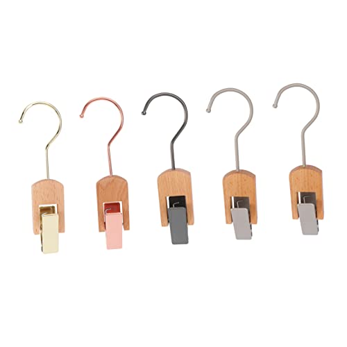 KOMBIUDA 5 Stück Kleidung Clips aus Holz und Teiliges Multifunktionale Klammern für Socken Handtücher und Windresistent Platzsparend Zufälligen Farben Zufällige Farbe von KOMBIUDA