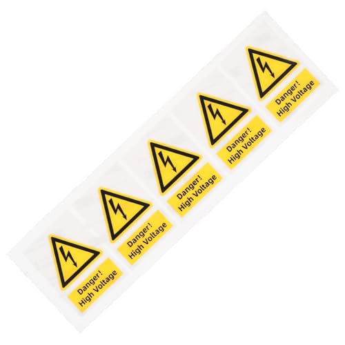 KOMBIUDA 5 Stück Teiliges Hochspannung Warnschild Wasserdichte Reißfeste Hochvolt Kennzeichen aus PC Material Elektrische Schock Warnaufkleber für Büro Zuhause Schule Vielseitig Einsetzbar KOMBIUDA 5 Stück Teiliges Hochspannung Warnschild Wasserdichte Reißfeste Hochvolt Kennzeichen aus PC Material Elektrische Schock Warnaufkleber für Büro Zuhause Schule Vielseitig Einsetzbar von KOMBIUDA