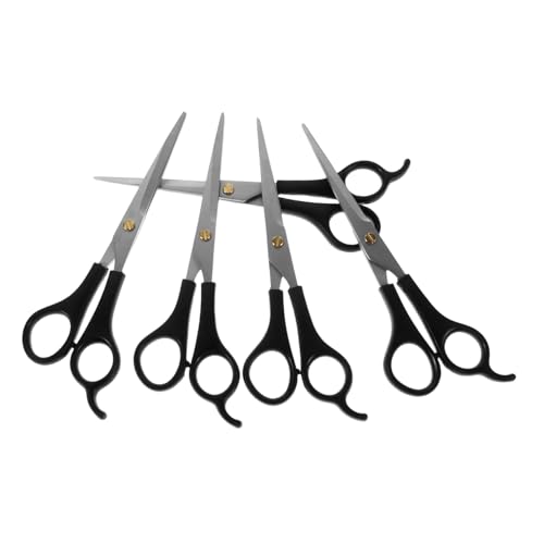 KOMBIUDA 5 Stück Teiliges Professionelle Gerade Haustierscheren mit Ergonomischem Griff Präzise Haarschneidewerkzeuge für Katzen Hundepflege Komfortabel und Langlebig für Vielseitiges von KOMBIUDA