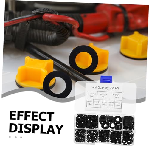 KOMBIUDA 500 Stück Nylon Unterlegscheiben Sortiment Flach Isolierende Abstandshalter für Elektrische Steckdosen Schrauben Haushaltsreparatur Kit Robust und Vielseitig von KOMBIUDA