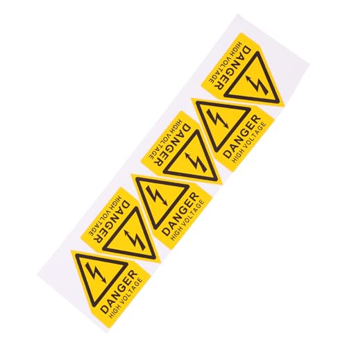 KOMBIUDA 6 Stück Hochspannung Warnaufkleber Selbstklebend Dreieckiges Warnschild Gelb Schwarz Für Industrieanlagen Elektrische Schockwarnung Sicherheitskennzeichnung Robust Sichtbar KOMBIUDA 6 Stück Hochspannung Warnaufkleber Selbstklebend Dreieckiges Warnschild Gelb Schwarz Für Industrieanlagen Elektrische Schockwarnung Sicherheitskennzeichnung Robust Sichtbar von KOMBIUDA
