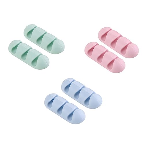KOMBIUDA 6 Stück Kabelhalter für Schreibtisch Kreative Silikon Kabelorganizer Clips Selbstklebend zur Ordentlichen Kabelfixierung für Zuhause Büro Vielseitig Einsetzbar KOMBIUDA 6 Stück Kabelhalter für Schreibtisch Kreative Silikon Kabelorganizer Clips Selbstklebend zur Ordentlichen Kabelfixierung für Zuhause Büro Vielseitig Einsetzbar von KOMBIUDA