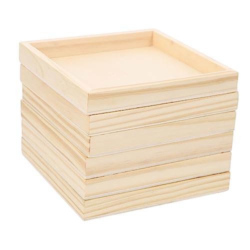 KOMBIUDA 6 Stück Unbehandelte Holztabletts Für Hexaedrische Malerei - Ideal Für 3D Puzzle Kunsthandwerk Und Aufbewahrung Von Bastelmaterialien KOMBIUDA 6 Stück Unbehandelte Holztabletts Für Hexaedrische Malerei - Ideal Für 3D Puzzle Kunsthandwerk Und Aufbewahrung Von Bastelmaterialien von KOMBIUDA