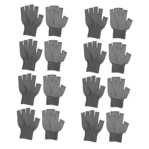 KOMBIUDA 8 Paare Fingerlose Arbeitshandschuhe aus Atmungsaktivem Rutschfestem Strickmaterial für Herren und Damen Halbfinger Handschuhe mit Sicherem Griff für Gartenarbeit gewerbliche und KOMBIUDA 8 Paare Fingerlose Arbeitshandschuhe aus Atmungsaktivem Rutschfestem Strickmaterial für Herren und Damen Halbfinger Handschuhe mit Sicherem Griff für Gartenarbeit gewerbliche und von KOMBIUDA