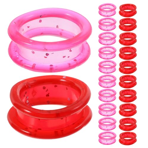 KOMBIUDA 80 Stück Rutschfeste Scheren Finger Ringe Rutschfeste Fingerprotektoren für Haustierpflege Scheren Komfortable Flexible Fingerhüllen Geeignet für Verschiedene Fingergrößen von KOMBIUDA