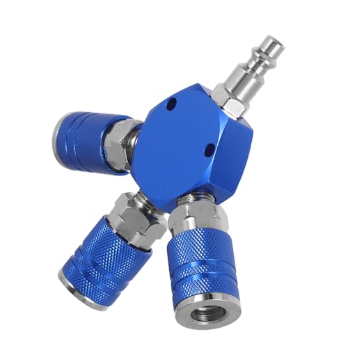 KOMBIUDA Aluminium Pneumatik Schnellkupplung Verteiler Npt Luftschlauch Verteiler für Kompressor Zubehör Leicht Langlebig Flexible Luftstromsteuerung Industrielle Schlauchkupplung von KOMBIUDA