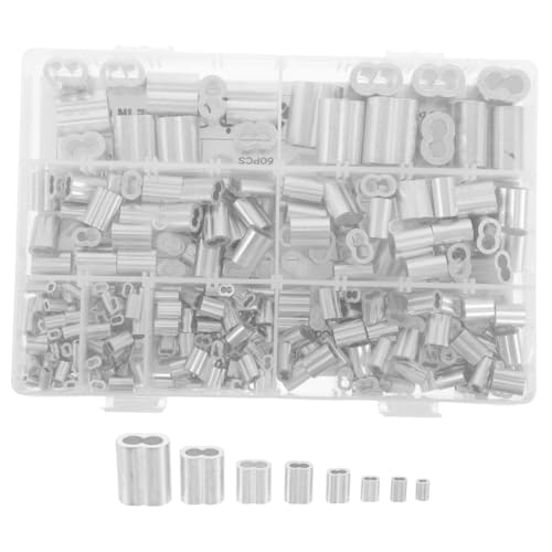 KOMBIUDA Aluminiumdrahtseil Chuck Kabelcrimphülse Anschlaghülse Aus Aluminium-drahtseil Kabelschnurklammern Anpassen Klemmen Für Drahtkabel Drahtseil Kabelclip Kabelhülse Silber KOMBIUDA Aluminiumdrahtseil Chuck Kabelcrimphülse Anschlaghülse Aus Aluminium-drahtseil Kabelschnurklammern Anpassen Klemmen Für Drahtkabel Drahtseil Kabelclip Kabelhülse Silber von KOMBIUDA