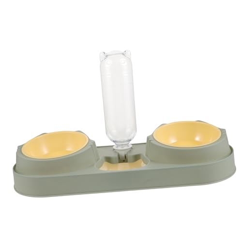 KOMBIUDA Automatischer Doppelnapf Futterspender für Hunde und Katzen Bruchfestes Kunststoff Design Praktische Futter und Wasserschale Zeitsparend und Leicht zu Reinigen Geeignet für von KOMBIUDA