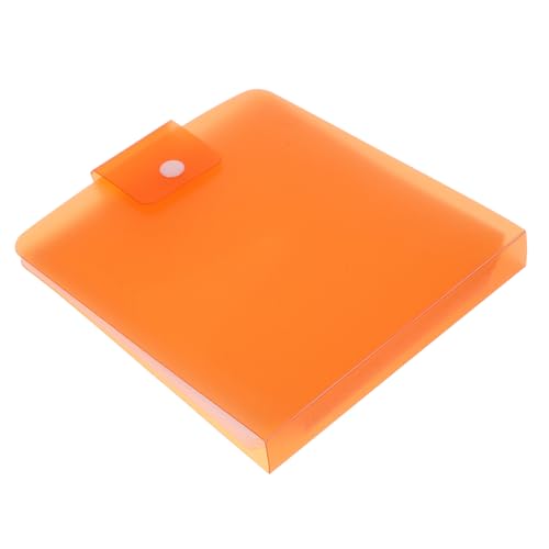 KOMBIUDA CD Aufbewahrungstasche Fächer Orange mit Reißverschluss Kratzschutz durch Vliesfutter Kompakt für Auto und Reise Platzsparend für DVDs Hüllen und Notizen für Musik und Filmfans von KOMBIUDA