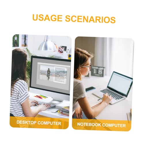 KOMBIUDA Computer Rückspiegel mit Clip Kunststoff Bürospiegel Konvexer Monitor Rückspiegel Leichter Schreibtisch Spiegel für Arbeitsplatz Flexibler Bildreflexionsspiegel von KOMBIUDA