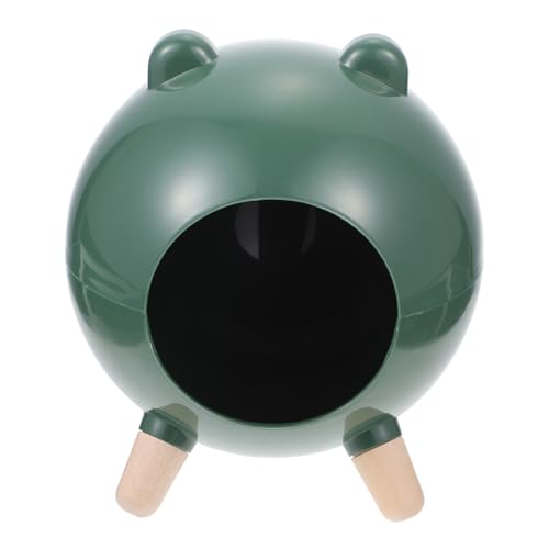 KOMBIUDA Dekoratives Hamsterhaus aus Robustem Abs und Holz Kleines Kuschelnest für Hamster und Chinchilla Komfortables Versteck und Schlafplatz Geeignet für Goldhamster und Kleine von KOMBIUDA