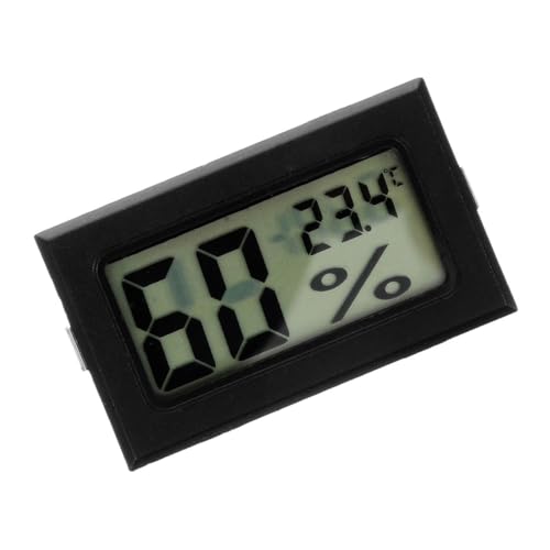 KOMBIUDA Digitales Thermometer Hygrometer Mini Digital Tragbar Drinnen Und Feuchtigkeitsmonitor Haushalt Einfach Temperatur Klein Garage Hydrometer Drinnen Für Zimmer Abs Schwarz von KOMBIUDA