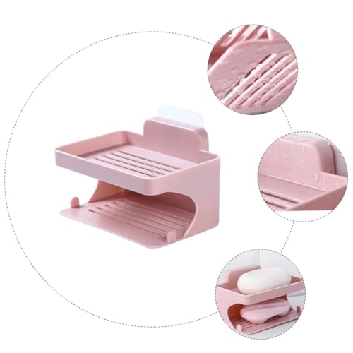 KOMBIUDA Doppelstöckiger Wandmontierter Seifenhalter aus Robustem mit Abfluss Design Platzsparender Badezimmer Organizer für Saubere Trockene Seifenaufbewahrung KOMBIUDA Doppelstöckiger Wandmontierter Seifenhalter aus Robustem mit Abfluss Design Platzsparender Badezimmer Organizer für Saubere Trockene Seifenaufbewahrung von KOMBIUDA