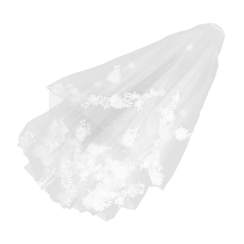 KOMBIUDA Doppelter Brautschleier Weiß mit Perlen und Blumen Leichter Tüll Atmungsaktiv und Sanft Eleganter Hochzeitsschleier mit Kamm für Frauen Vielseitig für Hochzeiten und Brautpartys KOMBIUDA Doppelter Brautschleier Weiß mit Perlen und Blumen Leichter Tüll Atmungsaktiv und Sanft Eleganter Hochzeitsschleier mit Kamm für Frauen Vielseitig für Hochzeiten und Brautpartys von KOMBIUDA