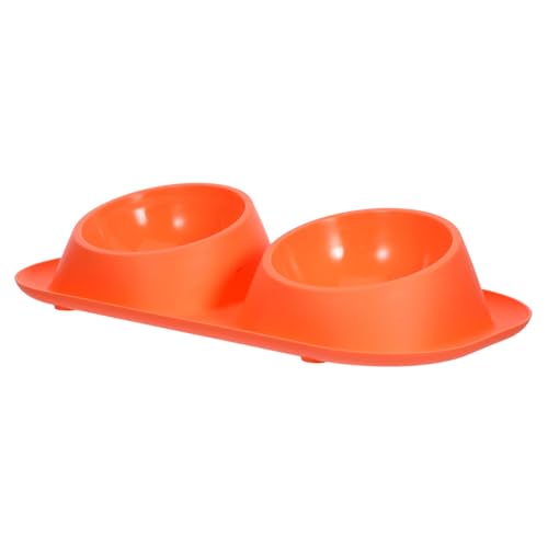 KOMBIUDA Doppelter Futternapf für Katzen und Hunde Rutschfestes Erhöhtes Kunststoff-futternapf Geneigtem Design für Innen Außeneinsatz bei Kleinen Haustieren von KOMBIUDA