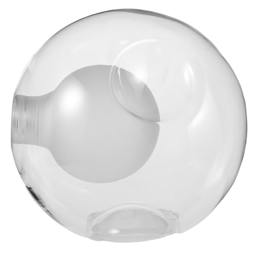 KOMBIUDA Doppelwandiger Glaslampenschirm Gewindekappe Klare Glaskugel Lampenschirm Ersatz für Deckenleuchten Pendelleuchten Wohnzimmerbeleuchtung mit Modernem Design von KOMBIUDA