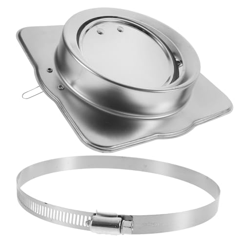 KOMBIUDA Edelstahl Rückschlagventil Flammen und Rauchschutz Absperrventil für Küchenabzug Installieren Langlebig Deformation mit Dichtung für Dichten Verschluss von KOMBIUDA