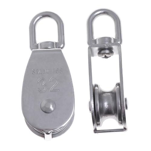 KOMBIUDA Edelstahl Umlenkrolle Seilrolle Single-sheaved Pulley Roller Tragkraft Höhe für Schwere Lasten und Vielseitigen Einsatz von KOMBIUDA