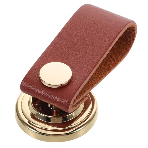 KOMBIUDA Elegante Schubladengriffe Aus Leder Einzelloch Für Bücherregale Schränke Einfache Installation Hellbraun von KOMBIUDA
