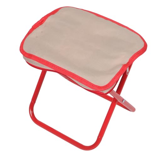 KOMBIUDA Faltbarer Campingstuhl Tragbarer Klapphocker für Outdoor Angeln Reisen Kompakter Stabiler Hocker für Camping Wandern Backpacking Rot von KOMBIUDA