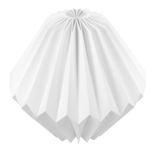 KOMBIUDA Faltbarer Dekorativer Papier Lampenschirm mit Plisseefaltung Einfacher Stil Staubschützend Warmes Licht Vielseitig für Wohnzimmer Schlafzimmer Esszimmer Einfach zu Montieren KOMBIUDA Faltbarer Dekorativer Papier Lampenschirm mit Plisseefaltung Einfacher Stil Staubschützend Warmes Licht Vielseitig für Wohnzimmer Schlafzimmer Esszimmer Einfach zu Montieren von KOMBIUDA