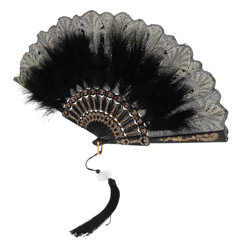 KOMBIUDA Faltbarer Handfächer mit Zarter Feder Vintage Stil Leicht und Kompakt für Hochzeiten Kostümpartys Tanz und Outdoor-veranstaltungen Stilvolle Dekoration und Praktisches Accessoire KOMBIUDA Faltbarer Handfächer mit Zarter Feder Vintage Stil Leicht und Kompakt für Hochzeiten Kostümpartys Tanz und Outdoor-veranstaltungen Stilvolle Dekoration und Praktisches Accessoire von KOMBIUDA