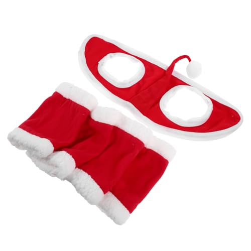 KOMBIUDA Festliches Pferde-kostümset Weihnachten mit Weichen Beinschützern und Hut Strapazierfähige Pferde-Accessoires mit Bequemem Schnallensystem für Parade Party und Outdoor-Events von KOMBIUDA