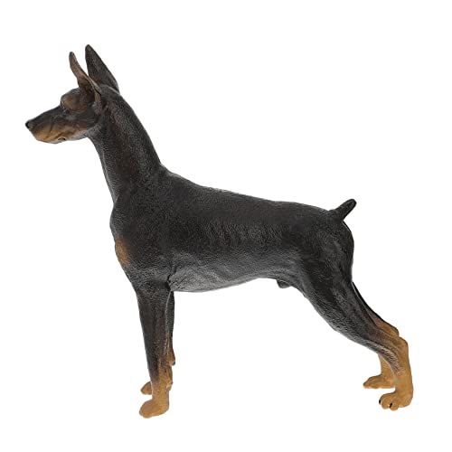 KOMBIUDA Garten Statue Dobermann Welpe Dobermann Modellieren Für Garten Hund Tisch Statue Dekoration Golden Desktop Realistisch Bücherregal Stehend Dobermann-Hundeverzierung von KOMBIUDA