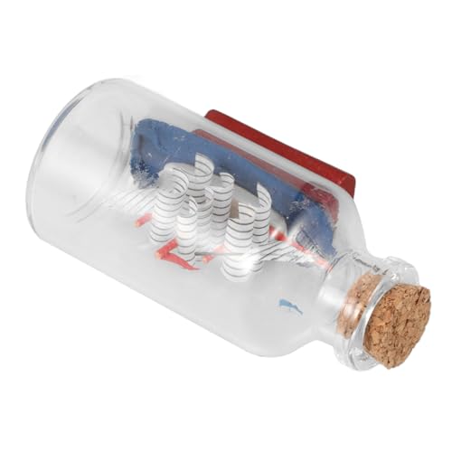 KOMBIUDA Glas-driftflasche Mit Mini-segelbootmodell Nautische Tischdeko Acryl-ausstellungsstück Für Schreibtische Dekoartikel Für Heimtextilien von KOMBIUDA
