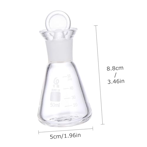 KOMBIUDA Glas Jodkolben Siedekolben Mit Stopfen Mischbecher Konischer Chemiekolben Experimentierform Laborkolben Laborglasflaschen Chemieglaswaren Wissenschaftskolben KOMBIUDA Glas Jodkolben Siedekolben Mit Stopfen Mischbecher Konischer Chemiekolben Experimentierform Laborkolben Laborglasflaschen Chemieglaswaren Wissenschaftskolben von KOMBIUDA