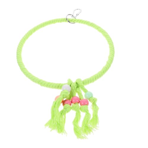 KOMBIUDA Große Stabile Vogelschaukel aus Langlebigem Bissfestem Material Papageienspielzeug mit Baumwollseil für Wellensittiche und Andere Vögel als Sitzstange und Käfigdekoration von KOMBIUDA