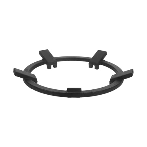 KOMBIUDA Gusseisen Wok Ständer Rutschfester Gasherd Rack Halter für Kochgeschirr Rechteckiges Design Kompatibel mit Meisten Gasherden Hohe Tragfähigkeit Optimal für Küche von KOMBIUDA