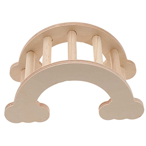 KOMBIUDA Hamster Kletterleiter aus Premium Holz Stabile Kleine Haustierleiter für Käfig Langlebiges zur Beschäftigung und Training Glatte Oberfläche Grate Multifunktional für Zwerghamster von KOMBIUDA