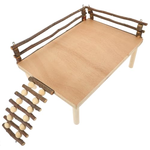 KOMBIUDA Hamster Kletterplattform aus Holz mit Leiter für Kleine Nagetiere Kleintier Fördert Bewegung und Koordination Geeignet als Geschenk für Hamster und Meerschweinchen KOMBIUDA Hamster Kletterplattform aus Holz mit Leiter für Kleine Nagetiere Kleintier Fördert Bewegung und Koordination Geeignet als Geschenk für Hamster und Meerschweinchen von KOMBIUDA