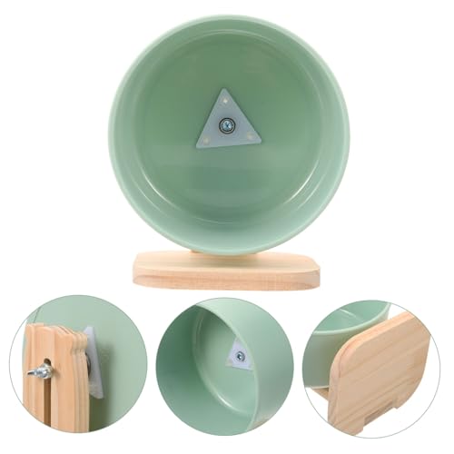 KOMBIUDA Hamster Laufrad mit Ständer Leises Nagetier Spielrad für Hamster Rennmäuse Igel und Chinchillas Transparent Grünes Kleintier Laufrad für Artgerechtes Training und Unterhaltung von KOMBIUDA