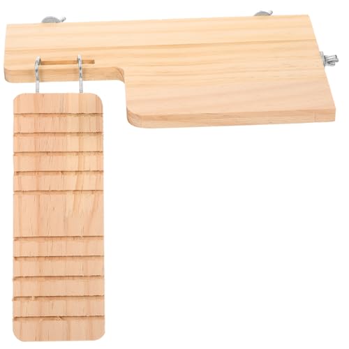 KOMBIUDA Hamster Plattform aus Holz mit Leiter Kletterplattform für Hamster und Meerschweinchen Sicheres Haustierzubehör für Käfig Fördert Bewegung Balance und Spielspaß KOMBIUDA Hamster Plattform aus Holz mit Leiter Kletterplattform für Hamster und Meerschweinchen Sicheres Haustierzubehör für Käfig Fördert Bewegung Balance und Spielspaß von KOMBIUDA