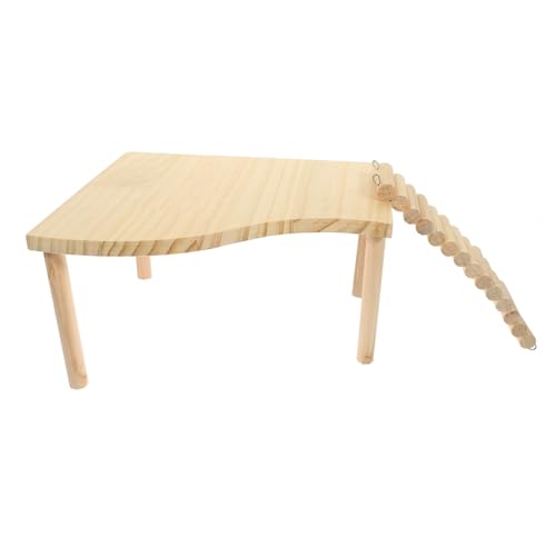 KOMBIUDA Hamsterplattform Holz mit Leiter für Käfig Multifunktionales Nagerzubehör Fördert Bewegung Natürlicher Nagerspaß Geeignet für Hamster Ratten Meerschweinchen KOMBIUDA Hamsterplattform Holz mit Leiter für Käfig Multifunktionales Nagerzubehör Fördert Bewegung Natürlicher Nagerspaß Geeignet für Hamster Ratten Meerschweinchen von KOMBIUDA