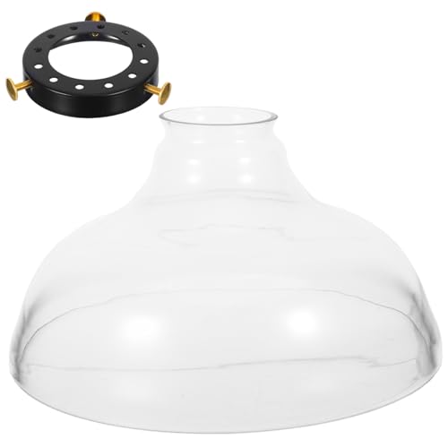 KOMBIUDA Handgefertigter Glaslampenschirm aus Hochtemperaturbeständigem Borosilikat Klares Trichterdesign für Effektive Lichtfokussierung Ersatz für Pendelleuchten und Wandleuchten von KOMBIUDA