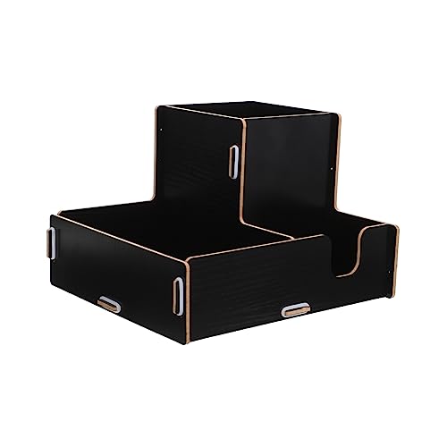 KOMBIUDA Holz Becherhalter Organizer mit Strohhalmfach Papierbecher Aufbewahrungsbox für Kaffee Tee Glatte Oberfläche Leicht Abgerundete Ecken für Shop und Theke von KOMBIUDA