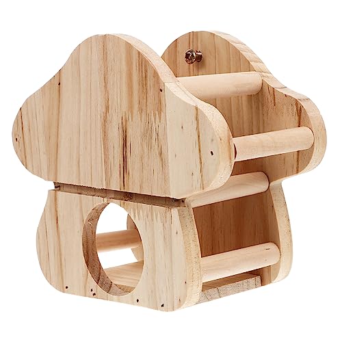 KOMBIUDA Holz Futterspender für Kleintiere Kreative Futterstation für Kaninchen Meerschweinchen und Chinchillas Stabiler Heuhalter für Käfige Fördert Langsames Fressen und Hält die von KOMBIUDA