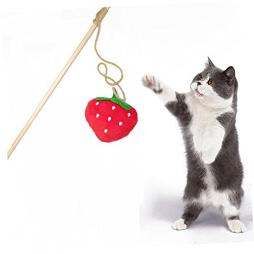 KOMBIUDA Interaktiver Katzenspielstab mit Erdbeer Motiv aus Robustem Hanfseil Cartoon Haustier Kätzchen und Katzen Sicheres Zubehör für Lustige und Langlebige Beschäftigung zu Hause KOMBIUDA Interaktiver Katzenspielstab mit Erdbeer Motiv aus Robustem Hanfseil Cartoon Haustier Kätzchen und Katzen Sicheres Zubehör für Lustige und Langlebige Beschäftigung zu Hause von KOMBIUDA