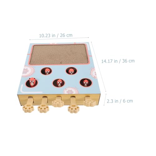 KOMBIUDA Interaktives Katzenkratzspielzeug aus Holz mit Jagdspiel für Kätzchen Lustiges Kratzbrett zur Stressreduktion Fördert Bewegung und Beschäftigung für Wohnungskatzen KOMBIUDA Interaktives Katzenkratzspielzeug aus Holz mit Jagdspiel für Kätzchen Lustiges Kratzbrett zur Stressreduktion Fördert Bewegung und Beschäftigung für Wohnungskatzen von KOMBIUDA