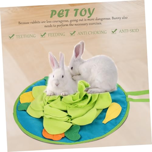 KOMBIUDA Kaninchen Schnüffelmatte für Kleine Haustiere rutschfeste Futtermatte aus Hochwertigem Material Waschbar Fördert Natürliches Suchverhalten und Spielerisches Fressen für Hamster von KOMBIUDA
