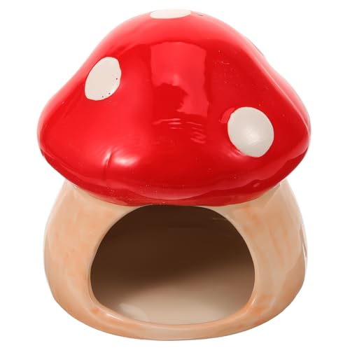 KOMBIUDA Keramik Hamsterversteck Pilzform Kühles Versteck Hamsterhaus Sicherer Unterschlupf für Zwerghamster Rennmäuse und Kleine Haustiere Robust und Dekorativ KOMBIUDA Keramik Hamsterversteck Pilzform Kühles Versteck Hamsterhaus Sicherer Unterschlupf für Zwerghamster Rennmäuse und Kleine Haustiere Robust und Dekorativ von KOMBIUDA