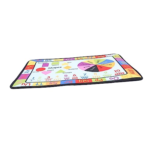 KOMBIUDA Kinderteppich Dicke rutschfeste Spielmatte mit Bunten Buchstaben Pädagogischer Teppich für Frühkindliche Bildung Kognitive Entwicklung und Hand Koordination Fördern von KOMBIUDA