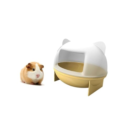 KOMBIUDA Kleintier Badhütte mit Katzenohren Design Langlebig und Leicht zu Reinigen Geeignet als Hamster Saunaraum und Sandbad Komfortables Kleines Häuschen für Hamster Zufällige Farbe von KOMBIUDA