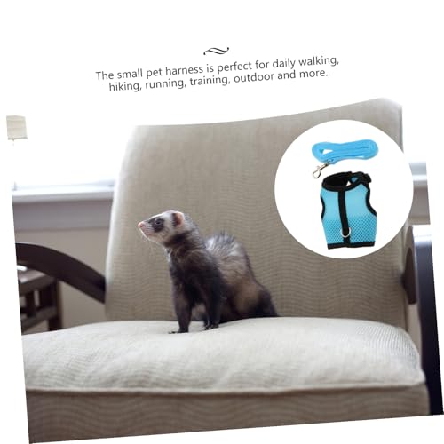 KOMBIUDA Kleintier Geschirr Set mit Weicher Atmungsaktiver Weste und Rutschfester Leine Geeignet für Kaninchen Meerschweinchen und Kleine Haustiere in Farben Rosa Hellblau KOMBIUDA Kleintier Geschirr Set mit Weicher Atmungsaktiver Weste und Rutschfester Leine Geeignet für Kaninchen Meerschweinchen und Kleine Haustiere in Farben Rosa Hellblau von KOMBIUDA