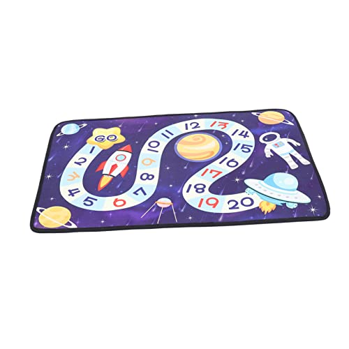 KOMBIUDA Kreativer Cartoon Spielteppich für Kognitiver Teppich mit Raketenmotiv rutschfest und für Frühe Bildung und Spielentwicklung von KOMBIUDA